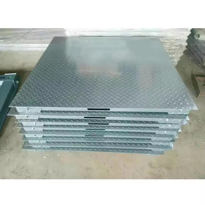 Échelle de sol AC/DC avec plateforme gris/jaune 1,5 m*1,5 m/5000 kg Capacité